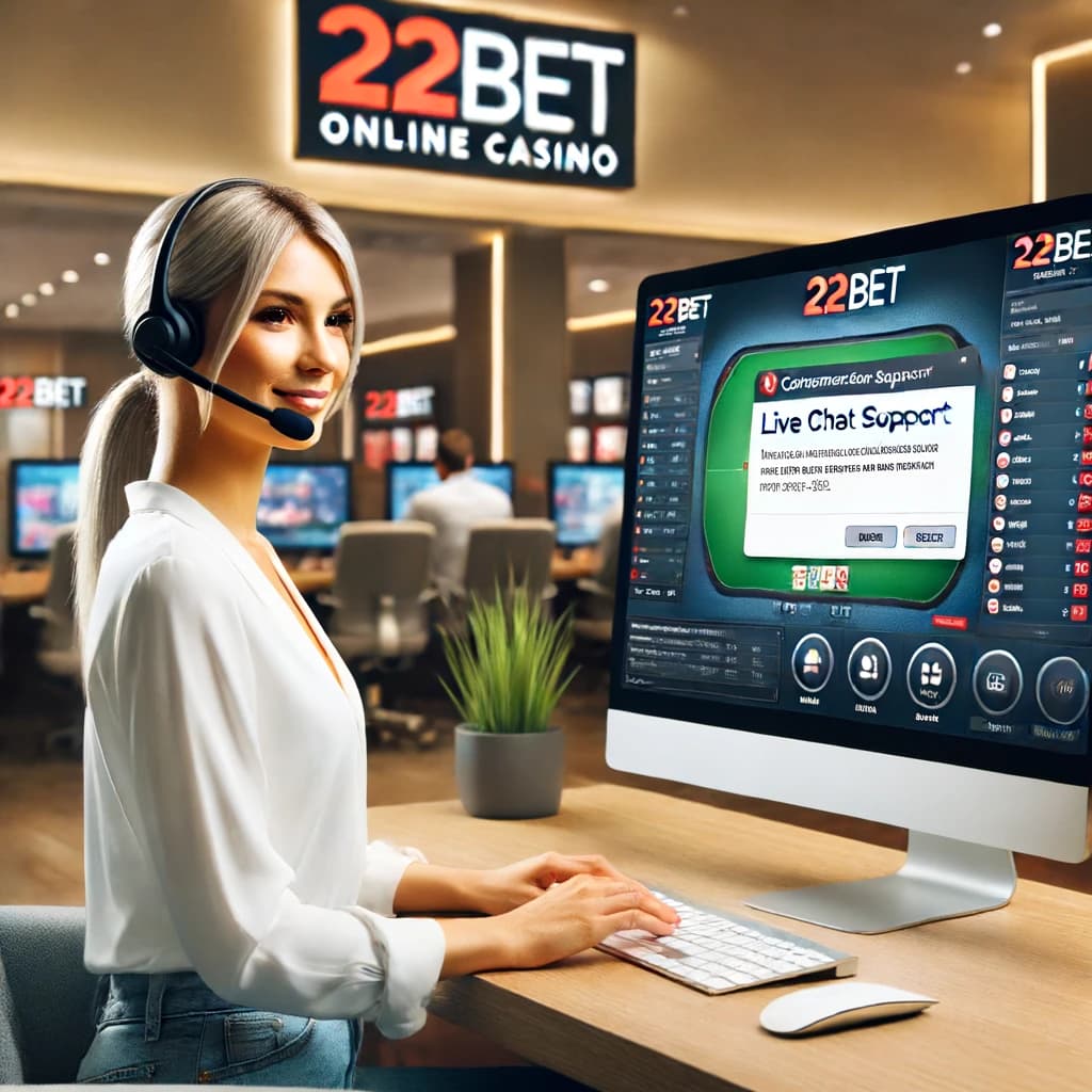 Soporte al cliente en el casino en línea 22bet